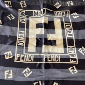 Brand new silk scarf black with yellow lettering  36x80 inches